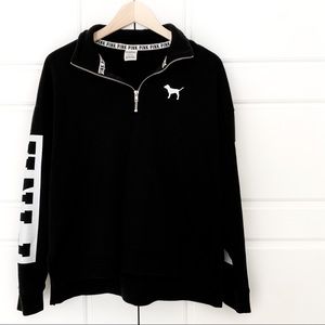 Pink black pullover sweater